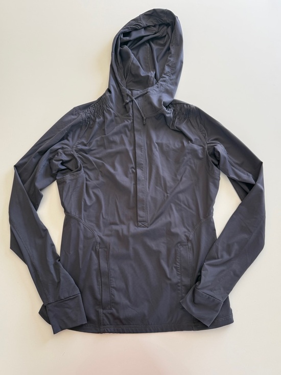 Athleta Tops - Athletes-Gray-1/4-Snap-Pullover-Kangaroo Pocket-Athletic-Athleisure-S